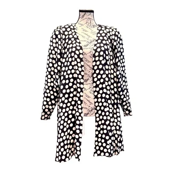 Lillie Rubin Vintage Polka Dot Jacket. Black, White. Size 4 - Picture 3 of 12